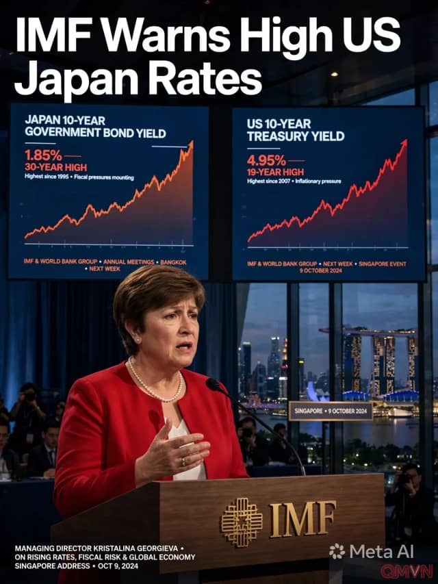 Tổng Giám đốc IMF cảnh báo rủi ro từ đà tăng vọt của lãi suất dài hạn tại Mỹ và Nhật Bản đối với kinh tế toàn cầu