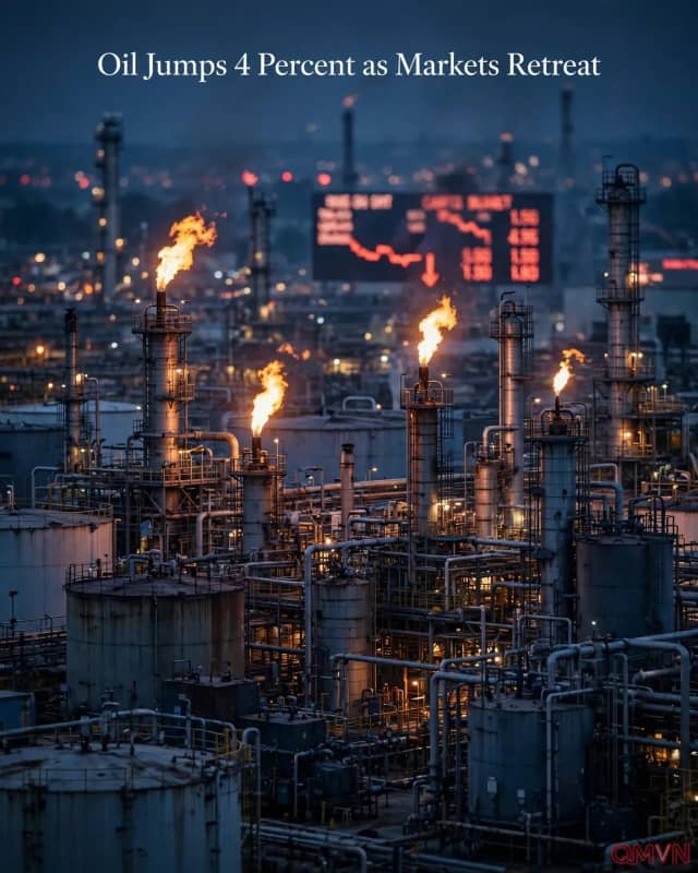 Giá dầu Brent tăng gần 4% khi căng thẳng Trung Đông bùng lên, chứng khoán toàn cầu đồng loạt đi xuống