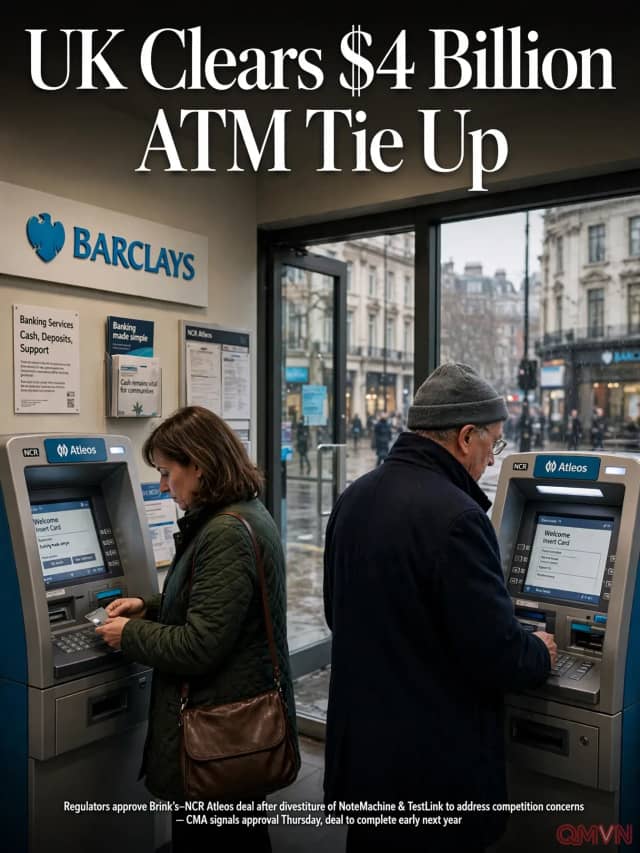 Cơ quan quản lý Anh sẵn sàng 'bật đèn xanh' cho thương vụ sáp nhập ATM trị giá 4 tỷ USD giữa Brink's và NCR Atleos