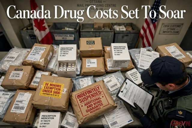Giá thuốc nhập từ Canada sắp tăng vọt đối với hàng triệu người Mỹ do quy định hải quan mới