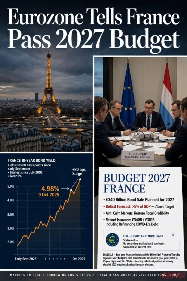 Lợi suất trái phiếu Pháp cao nhất 25 năm, Eurozone và ECB yêu cầu Paris tự cứu mình bằng ngân sách 2027