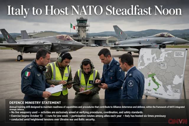 Italy lần thứ bảy đăng cai tập trận hạt nhân Steadfast Noon của NATO giữa lúc Nga cảnh báo nguy cơ xung đột vũ trang trực tiếp