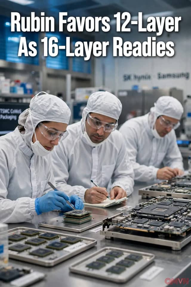 SK hynix và Samsung đẩy mạnh chip nhớ HBM4 16 lớp trong khi nền tảng Rubin của Nvidia vẫn ưu tiên loại 12 lớp