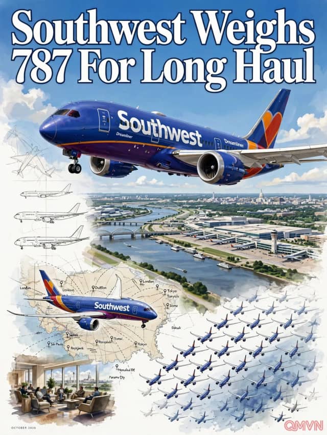 Hãng hàng không Southwest Airlines cân nhắc chọn Boeing 787 cho chiến lược mở rộng bay đường dài quốc tế