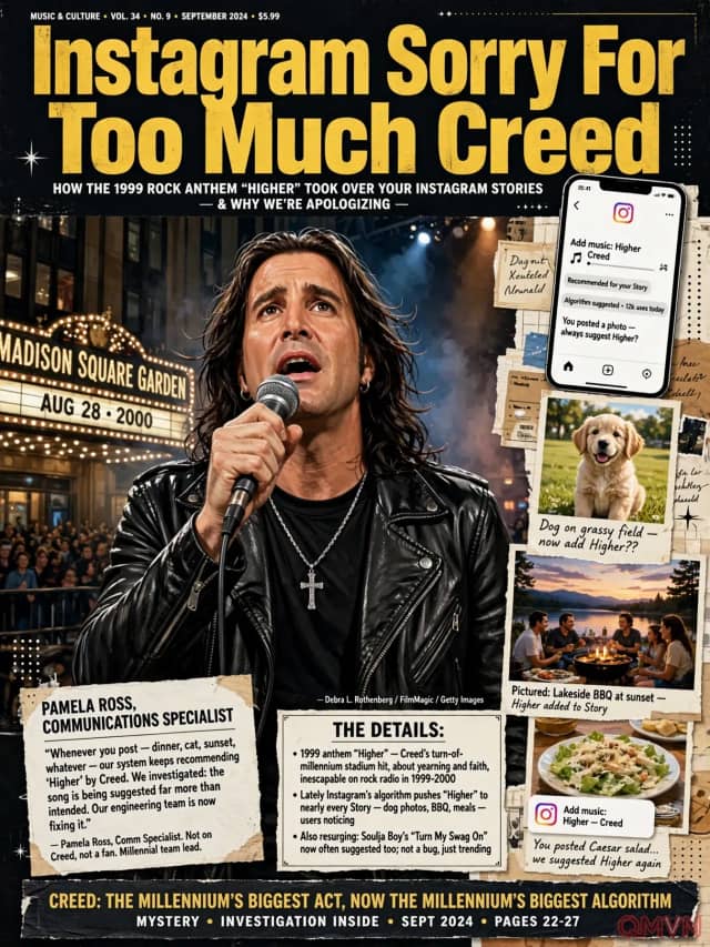 Instagram thừa nhận lỗi vì liên tục gợi ý ca khúc “Higher” của Creed cho mọi bức ảnh, từ đĩa salad đến hoàng hôn