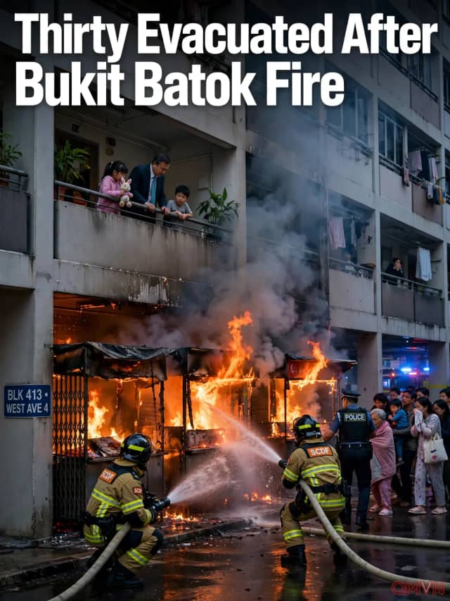 Cháy quán cà phê ở Bukit Batok, Singapore: 30 người phải sơ tán, một người được đưa vào bệnh viện