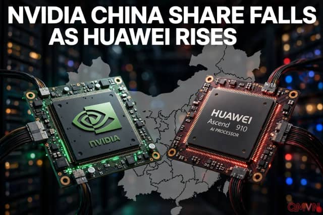Thị phần chip AI của Nvidia tại Trung Quốc tụt còn 34%, Huawei rút ngắn khoảng cách giữa cuộc đua công nghệ Mỹ - Trung