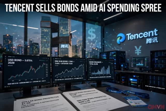 Tencent phát hành trái phiếu USD và nhân dân tệ “dim sum” huy động ít nhất 4,5 tỷ USD, tiếp sức cho cơn khát đầu tư AI