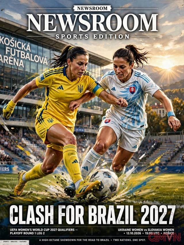 Nữ Ukraine – Nữ Slovakia: Dẫn 3-1 sau lượt đi ở Prešov, Ukraine đá sân nhà tại Košice trong khi Slovakia tìm cách lội ngược dòng ở play-off World Cup