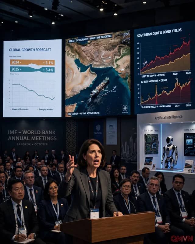 IMF cảnh báo kinh tế thế giới đang đứng trên một chân AI, khi nguy cơ điều chỉnh thị trường, chiến tranh Trung Đông và nợ công đe dọa tăng trưởng