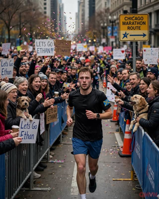 Một mình vượt hơn 6.400 km sang Mỹ dự Chicago Marathon, chàng trai Guernsey bất ngờ được hàng trăm người lạ cổ vũ nhờ bài đăng của người chú