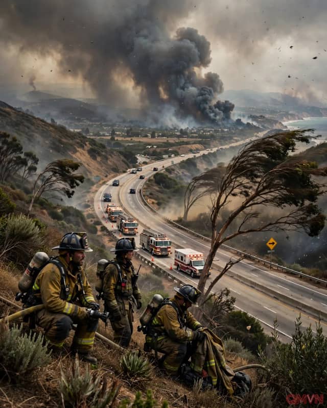 Cháy rừng dữ dội tại bang California nước Mỹ thiêu rụi nhiều biệt thự ven biển và buộc 16.000 cư dân sơ tán khẩn cấp
