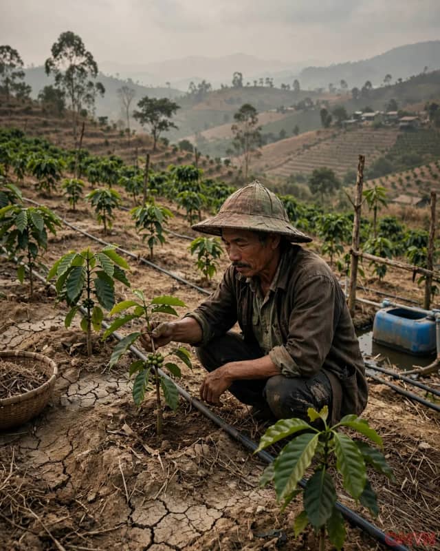 Sản lượng cà phê Việt Nam niên vụ 2026/27 dự kiến đi ngang, nhưng El Niño mạnh kỷ lục đe dọa vụ mùa tiếp theo