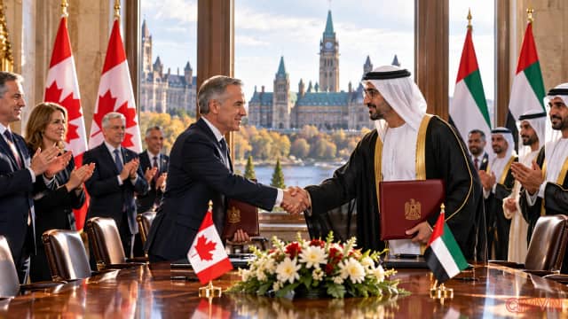Canada và UAE ký thỏa thuận thương mại lớn, mở lối ra Trung Đông khi Ottawa tìm cách giảm phụ thuộc thị trường Mỹ