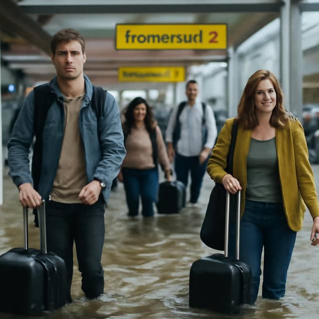 Sân bay Heathrow bị gián đoạn do ngập nước hạn chế lối vào nhà ga 2 và 3