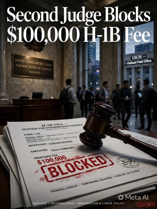 Thẩm phán liên bang thứ hai chặn mức phí 100.000 USD của Tổng thống Trump đối với thị thực lao động tay nghề cao H-1B