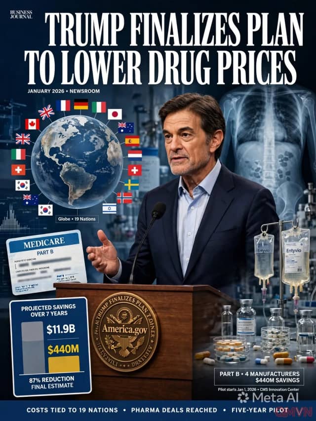 Chính quyền Trump hoàn tất kế hoạch hạ giá thuốc trong Medicare theo giá quốc tế, nhưng quy mô bị thu hẹp mạnh sau các thỏa thuận với hãng dược