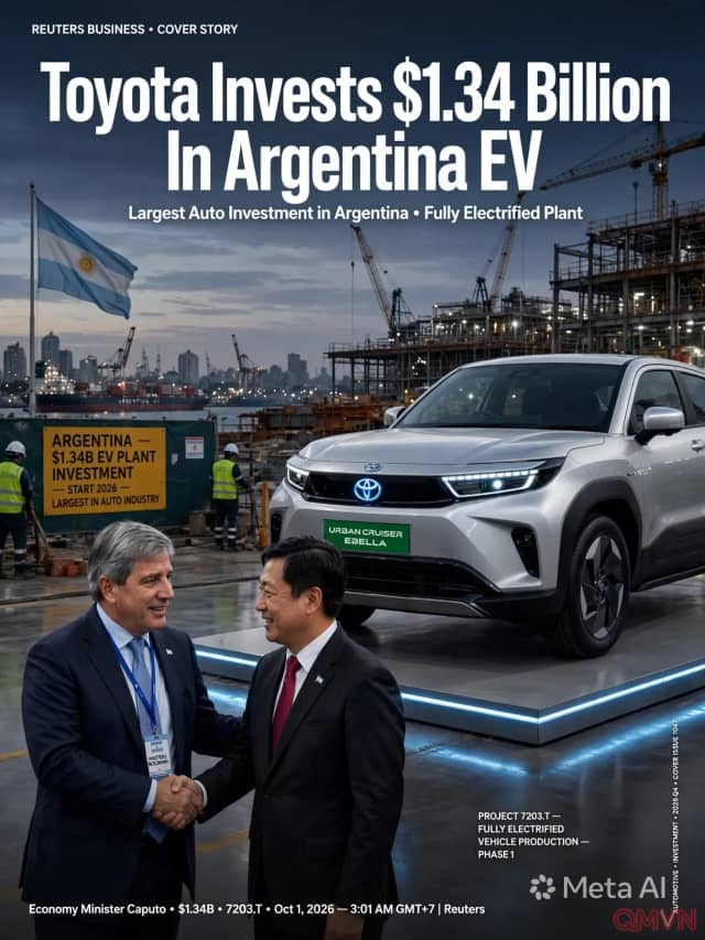 Toyota đầu tư 1,34 tỷ USD xây nhà máy xe điện hóa tại Argentina, khoản đầu tư lớn nhất lịch sử ngành ô tô nước này