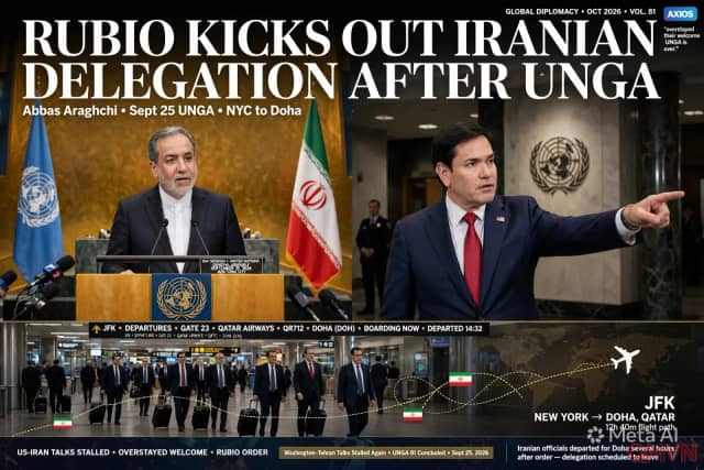 Ngoại trưởng Mỹ Rubio được cho là yêu cầu phái đoàn Iran do ông Araghchi dẫn đầu rời khỏi nước Mỹ khi đàm phán lại bế tắc