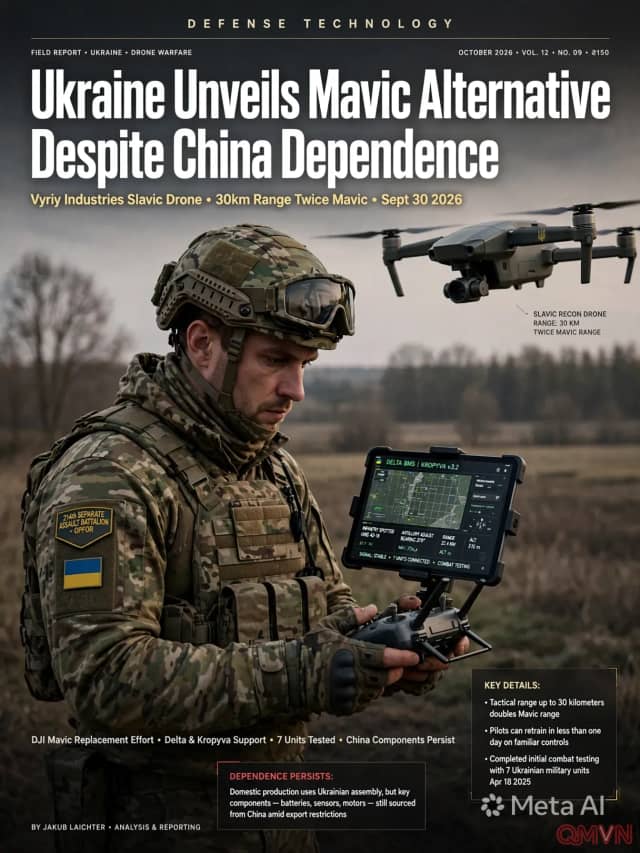 Ukraine ra mắt drone trinh sát Slavic thay thế Mavic của Trung Quốc, nhưng sự phụ thuộc vào linh kiện Trung Quốc vẫn còn
