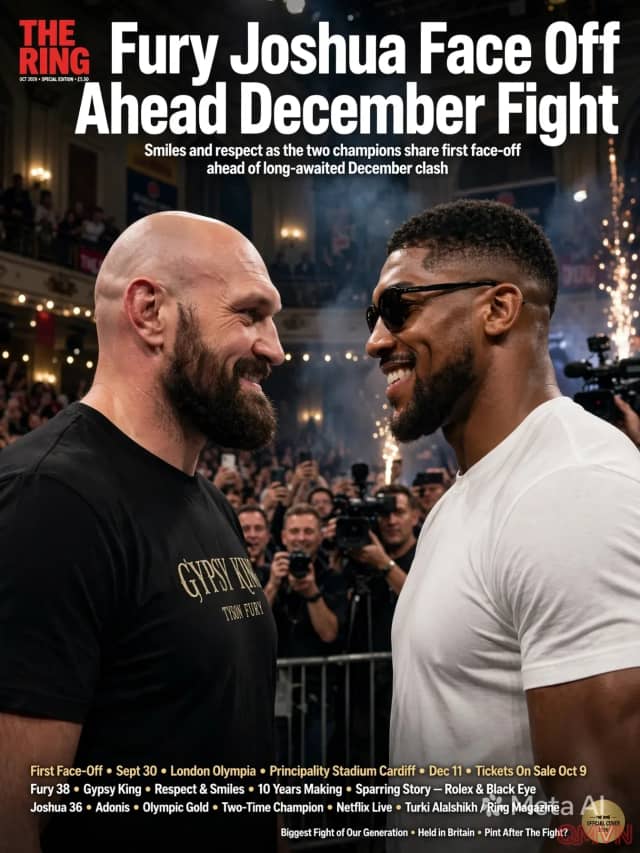 Tyson Fury và Anthony Joshua lần đầu chạm mặt trong tiếng cười và sự tôn trọng trước trận đấu lịch sử tháng 12
