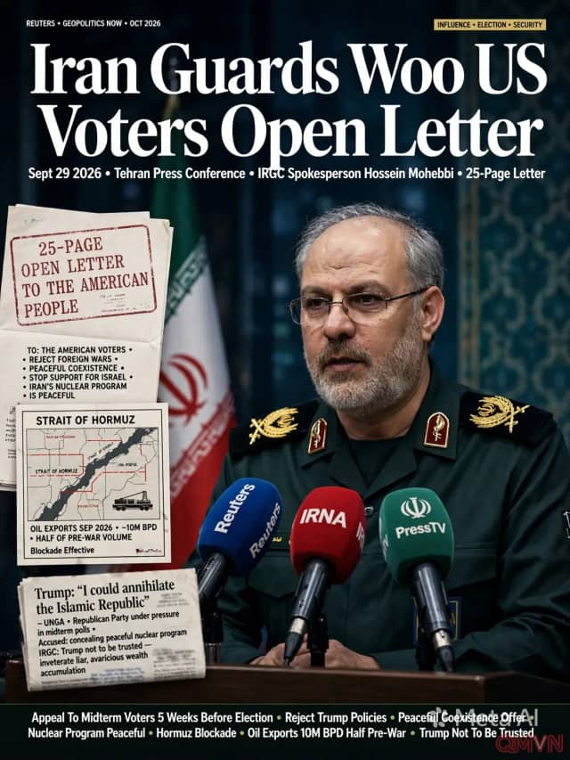 Vệ binh Cách mạng Iran gửi thư ngỏ tới cử tri Mỹ trước bầu cử giữa kỳ, kêu gọi bác bỏ chính sách của Tổng thống Trump