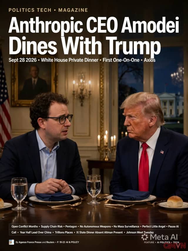 Giám đốc điều hành Anthropic Dario Amodei ăn tối riêng với Tổng thống Trump sau nhiều tháng căng thẳng
