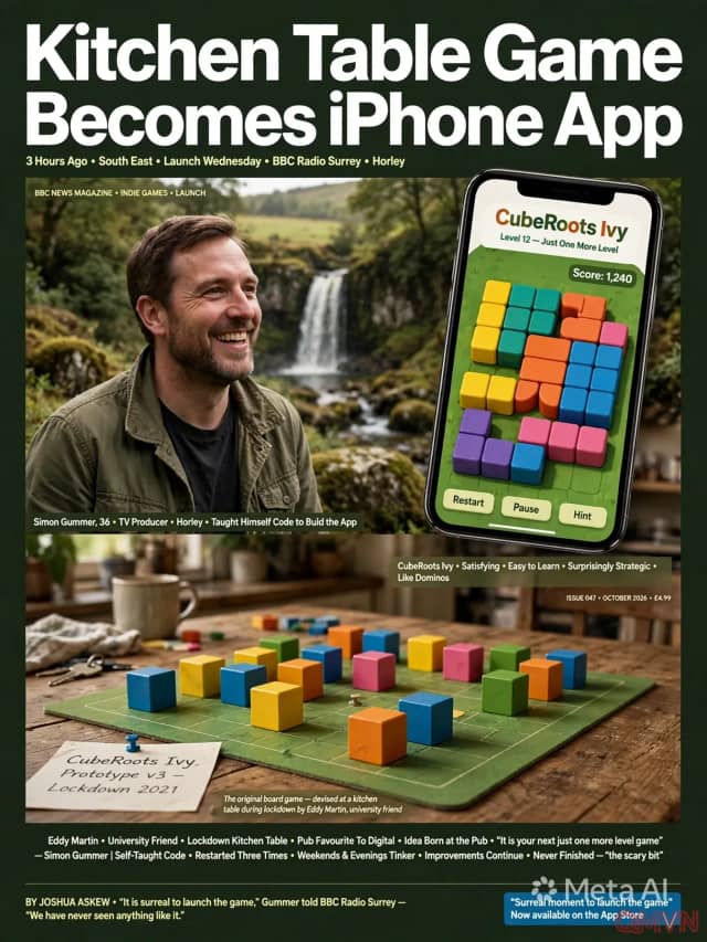 Trò chơi ra đời bên bàn bếp thời phong tỏa trở thành ứng dụng iPhone: Hành trình tự học lập trình của một nhà sản xuất truyền hình