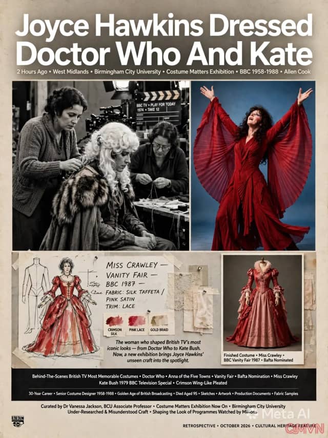 Triển lãm tôn vinh Joyce Hawkins, nhà thiết kế phục trang thầm lặng đứng sau Doctor Who và Kate Bush