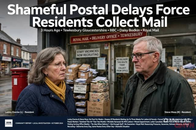 Cư dân Tewkesbury phải tự đến bưu cục lấy thư vì Royal Mail chậm trễ “đáng hổ thẹn”