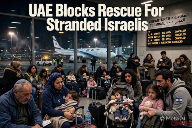 UAE bất ngờ rút giấy phép chuyến bay giải cứu của Israel sau vụ nghi cướp máy bay flydubai, hơn 1.700 người Israel mắc kẹt tại Dubai chờ đường về