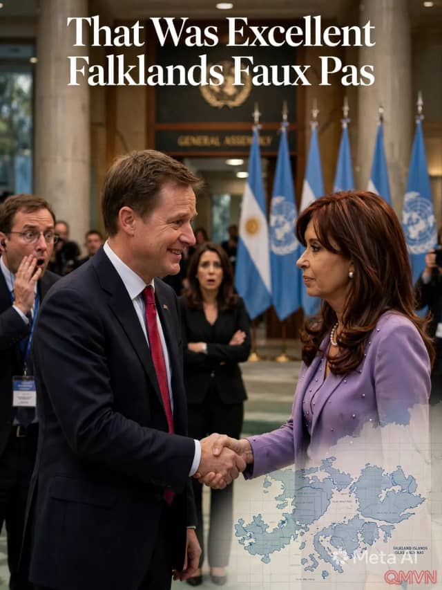 Lời khen bằng tiếng Tây Ban Nha của Nick Clegg dành cho tổng thống Argentina và sự cố ngoại giao về quần đảo Falklands