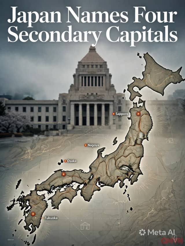 Sapporo, Nagoya, Osaka và Fukuoka đáp ứng tiêu chí “thủ đô thứ hai” dự phòng cho Tokyo khi xảy ra thảm họa lớn