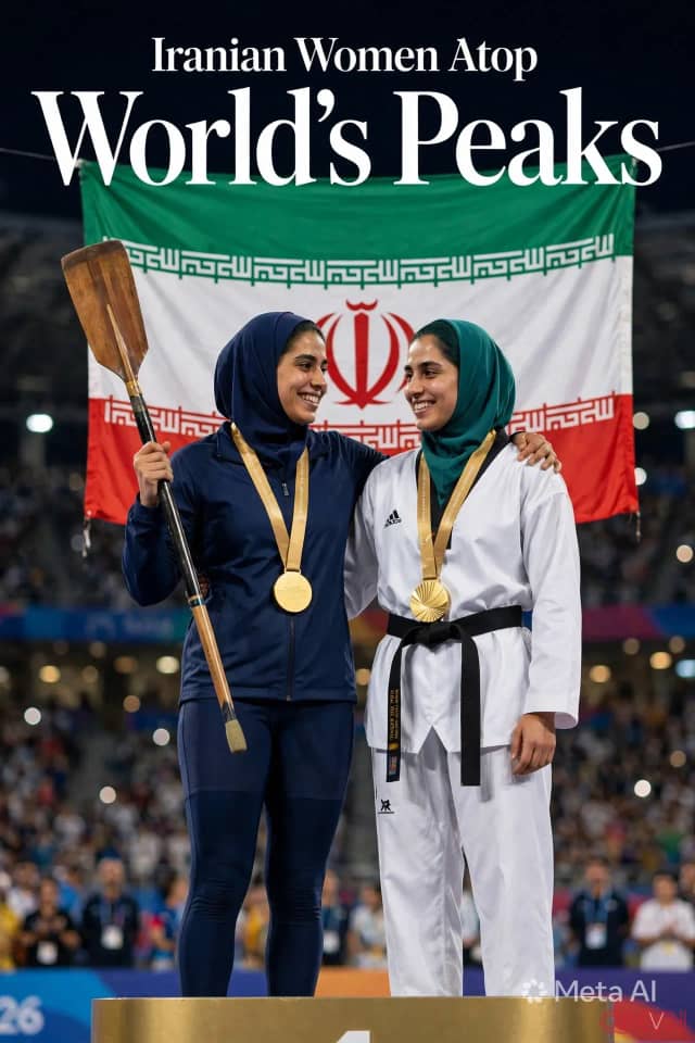 Từ đường đua thuyền đến thảm taekwondo Nagoya, phụ nữ Iran giành vàng và lời khen của tổng thống giữa tranh luận về tự do của nữ vận động viên