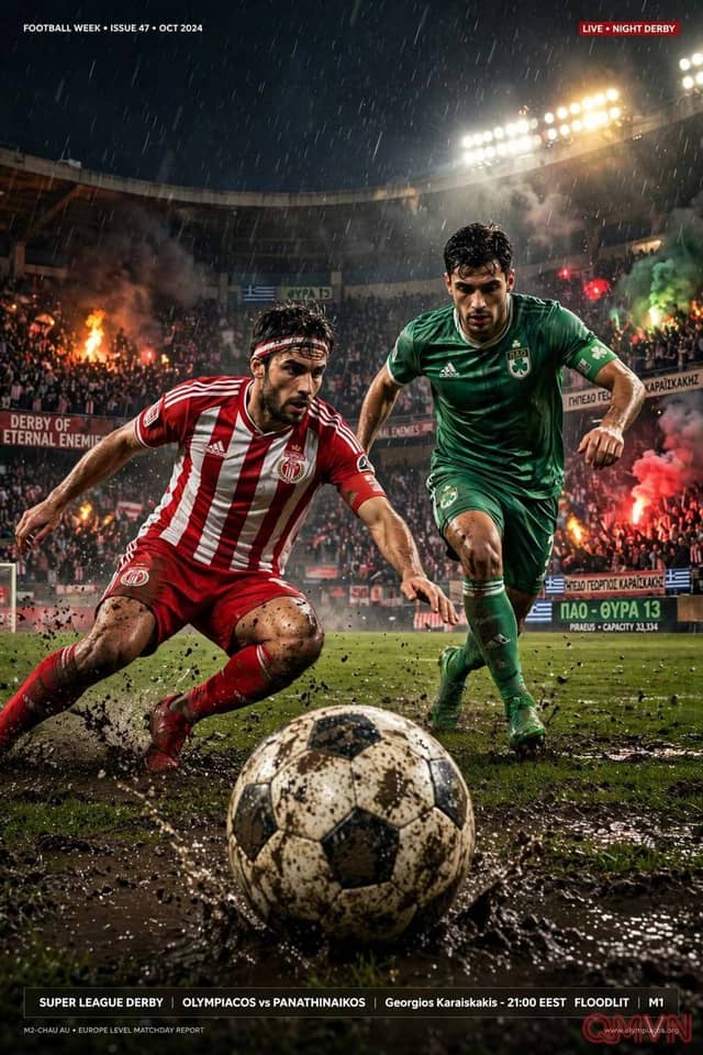 Olympiacos Đại Chiến Panathinaikos Tại Super League Greece: Rực Lửa Derby Của Những Kẻ Thù Truyền Kiếp Tại Georgios Karaiskakis