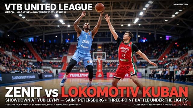 Zenit Saint Petersburg đại chiến Lokomotiv Kuban tại Yubileyny Sports Palace: Trận thư hùng đỉnh cao tranh đoạt vị thế hàng đầu VTB United League
