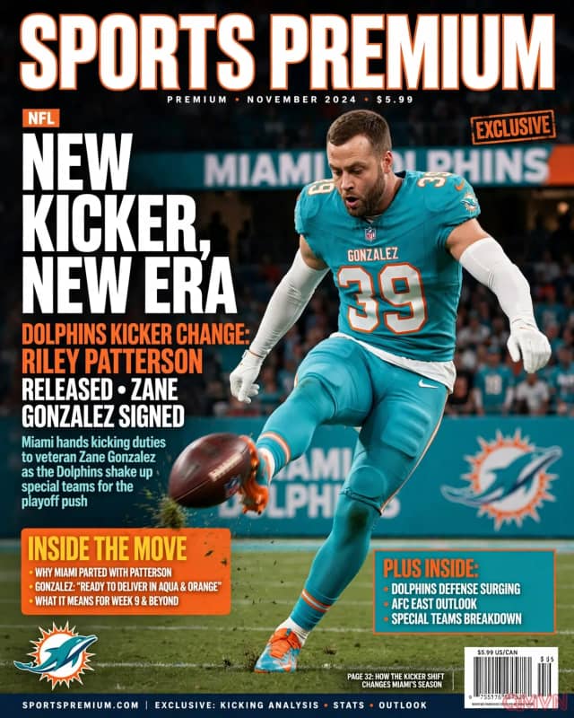 Khủng hoảng 0 thắng 5 thua, Miami Dolphins chia tay chân sút Riley Patterson và đưa Zane Gonzalez trở lại