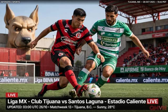 Club Tijuana đại chiến Santos Laguna tại Liga MX: Sức nóng Estadio Caliente và khúc cua định đoạt vé Play-in