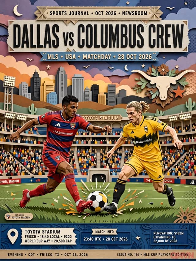FC Dallas vs Columbus Crew: Petar Musa và đội nhì miền Tây đua ngôi đầu, Columbus thắng năm trong sáu trận quyết giành suất play-off tại Toyota Stadium