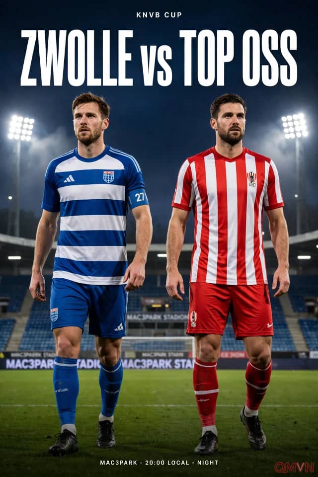 PEC Zwolle vs TOP Oss: tân HLV Dennis van der Ree muốn tiếp đà hồi sinh của đội bóng Eredivisie trước đối thủ hạng dưới giàu sức tấn công ở Cúp Quốc gia Hà Lan