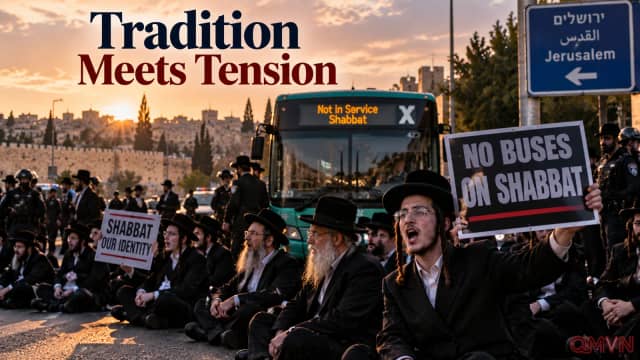 Người Haredi chặn lối vào Jerusalem vì xe buýt Shabbat, khơi lại tranh luận về tôn giáo và không gian chung