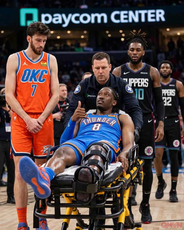Ngôi sao Jalen Williams của Oklahoma City Thunder chấn thương chân nặng, phủ bóng chiến thắng trước Los Angeles Clippers
