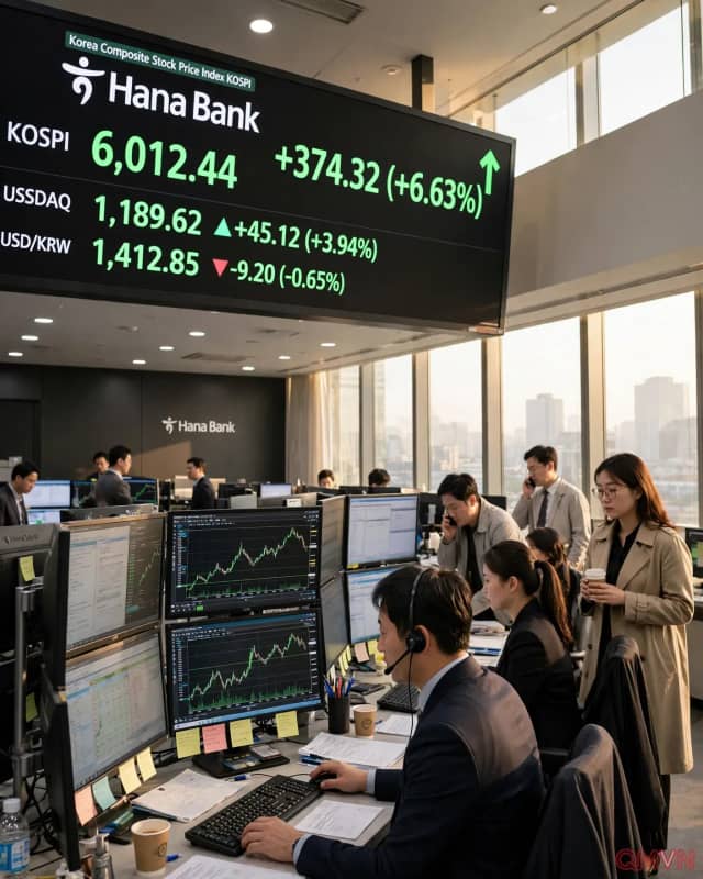 Chứng khoán Seoul tăng vọt nhờ tâm lý lạc quan về AI và kết quả kinh doanh kỷ lục của SK hynix tại Hàn Quốc