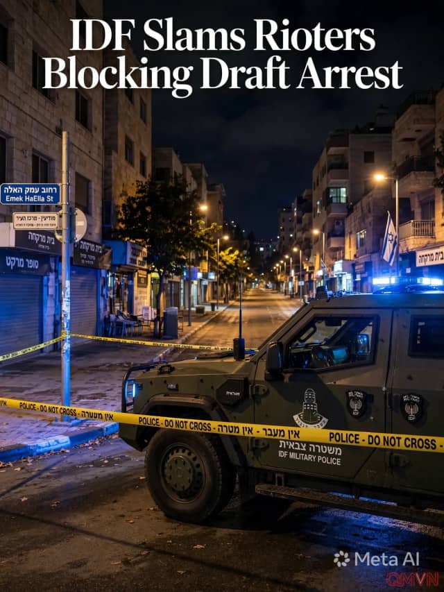 Quân đội Israel lên án đám đông người Do Thái Chính thống cực đoan ngăn cản vụ bắt giữ người trốn nghĩa vụ quân sự tại Modiin