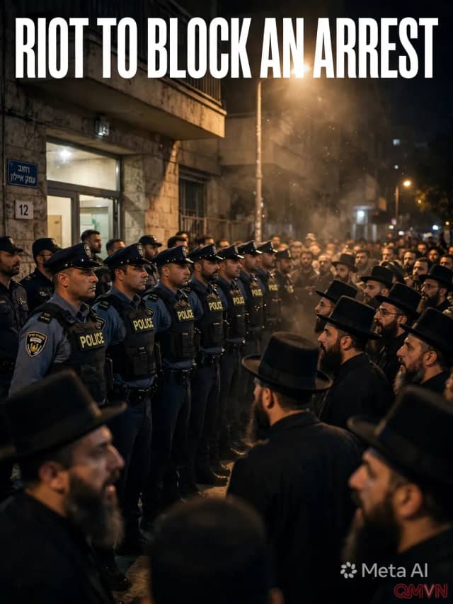 Cảnh sát Israel đụng độ người Haredi kéo đến ngăn bắt người trốn quân dịch ở Modiin, phép thử mới cho nguyên tắc thượng tôn pháp luật