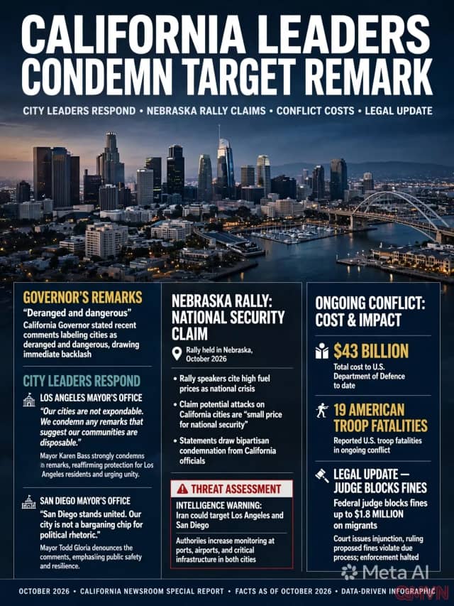 Ông Trump hứng chỉ trích dữ dội sau khi gợi ý Iran có thể nhắm vào Los Angeles và San Diego