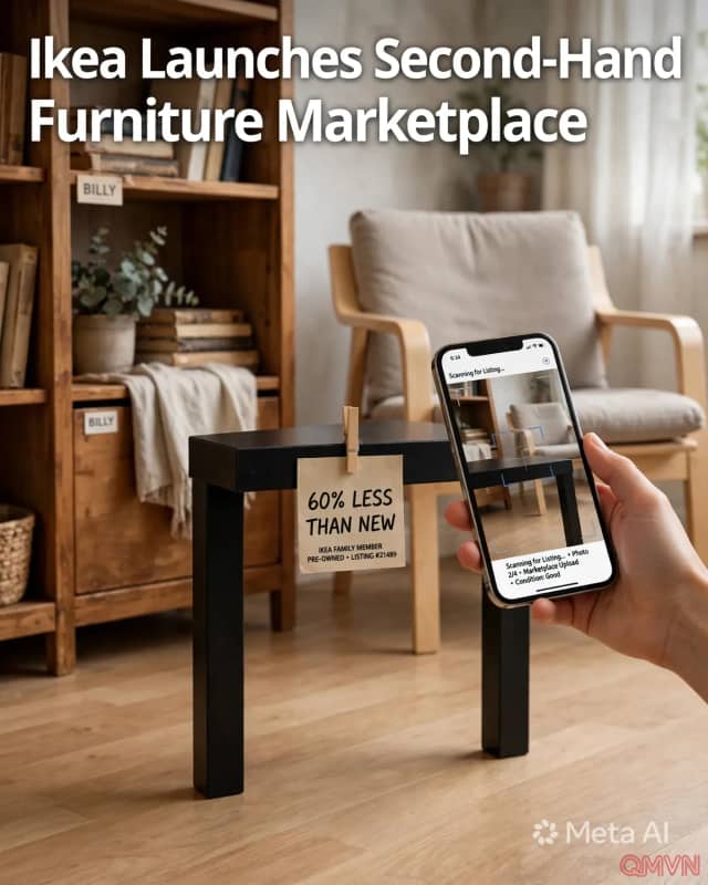 Ikea ra mắt chợ đồ cũ trực tuyến cạnh tranh với eBay và Vinted, giá trung bình rẻ hơn 60% so với hàng mới