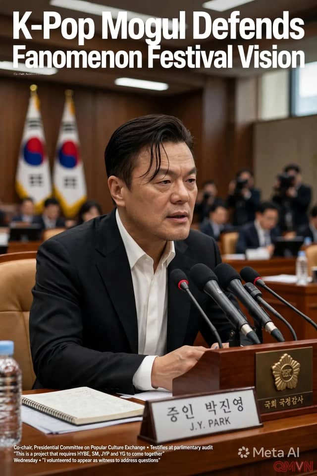 Chủ tịch JYP Entertainment Park Jin-young điều trần trước Quốc hội Hàn Quốc về dự án lễ hội K-pop Fanomenon