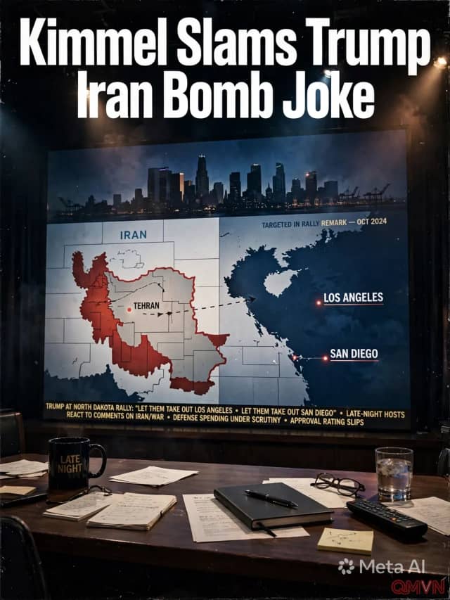 Người dẫn chương trình Jimmy Kimmel gay gắt chỉ trích phát ngôn của Donald Trump về việc Iran ném bom các thành phố Mỹ