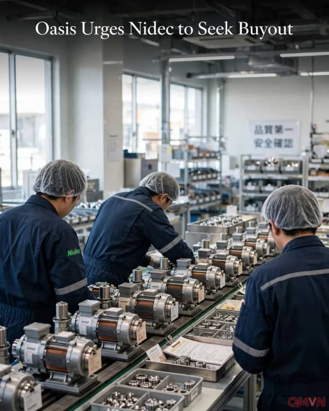 Quỹ Oasis kêu gọi Nidec tìm người mua lại và cảnh báo nguy cơ hủy niêm yết giữa bê bối kế toán kéo dài